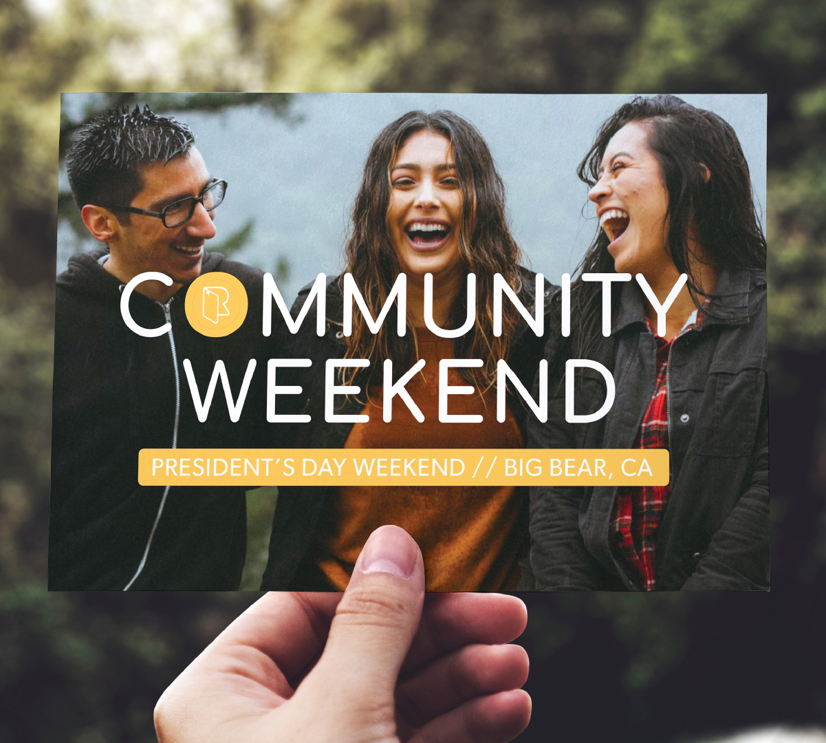 flyer with pleasant people